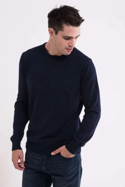  MEN’S CREW NECK FINE GAUGE COTTON PULLOVER - 290 g/m² - Legend World Wide Navy