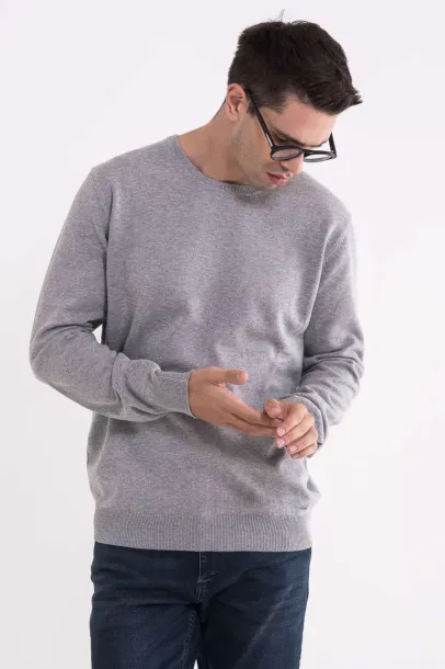  MEN’S CREW NECK FINE GAUGE COTTON PULLOVER - 290 g/m² - Legend World Wide Light Melange Grey