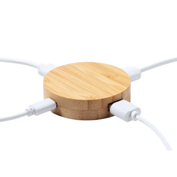  USB hub od bambusa neutral