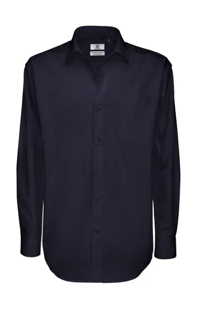  Sharp LSL/men Twill Shirt - B&C Navy