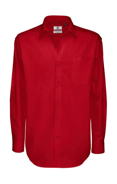  Sharp LSL/men Twill Shirt - B&C Deep Red