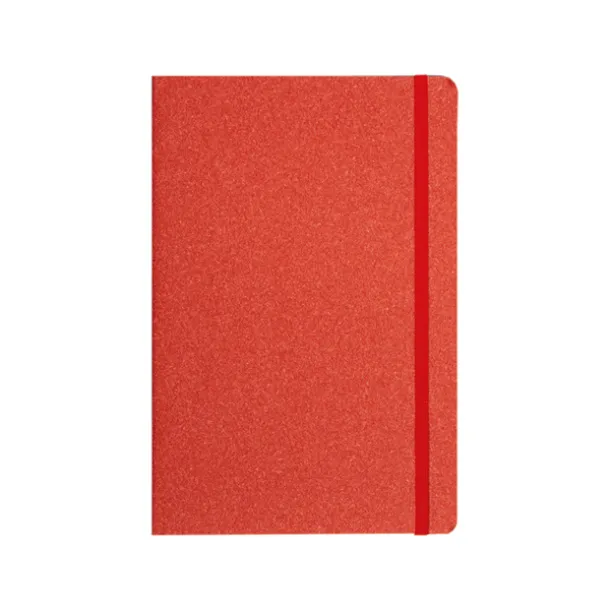 ECO A5 notebook with elastic band Red