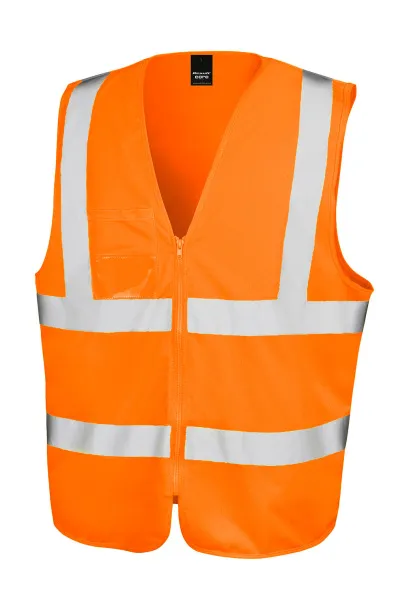  Sigurnosni prsluk s patentnim zatvaračem - Result Safe-Guard Fluorescent Orange