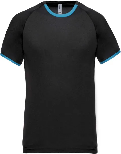  PERFORMANCE T-SHIRT - Proact Dark Grey Heather Tropical Blue