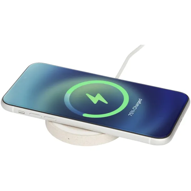 Naka 5W wheat straw wireless charging pad - Avenue Beige