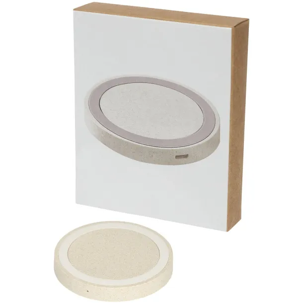 Naka 5W wheat straw wireless charging pad - Avenue Beige