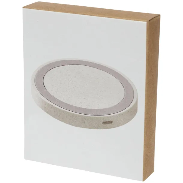 Naka 5W wheat straw wireless charging pad - Avenue Beige