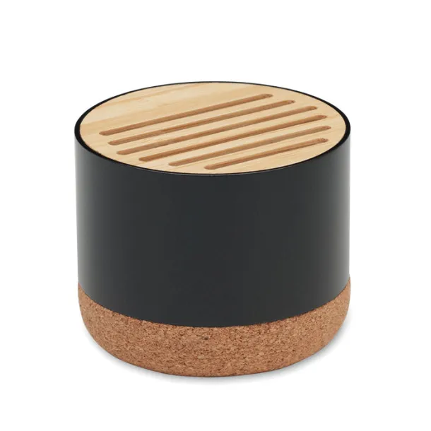 RUMBA Cork and aluminium speaker Black