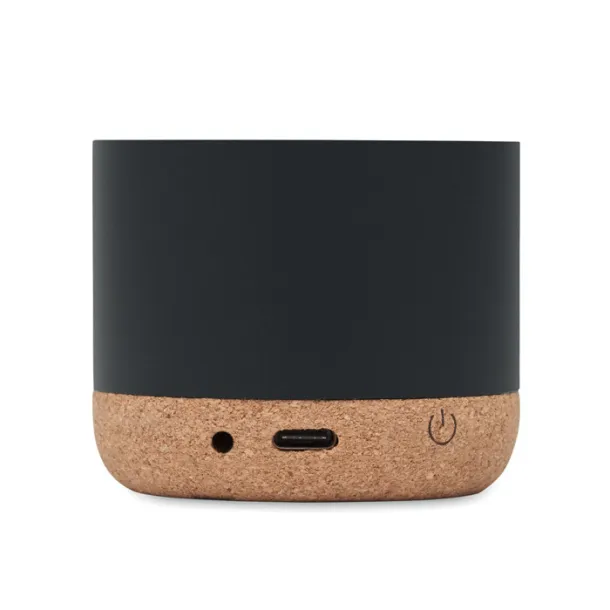 RUMBA Cork and aluminium speaker Black