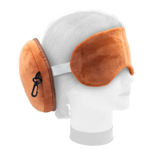 Ren Plišani medvjedić - putni jastuk/maska za oči brown