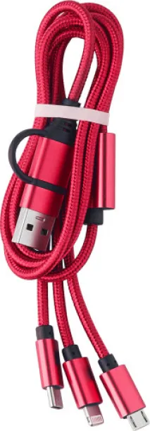 Leif Nylon charging cable  Crvena