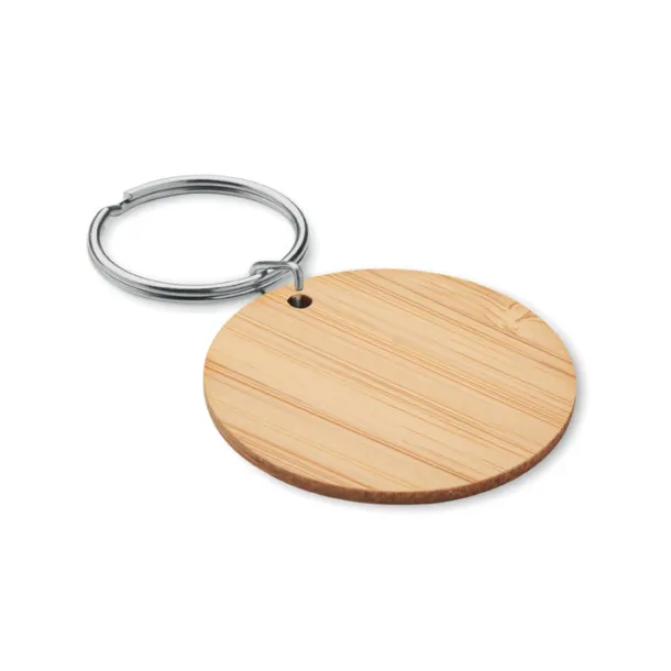 ROUNDBOO Round bamboo key ring Wood