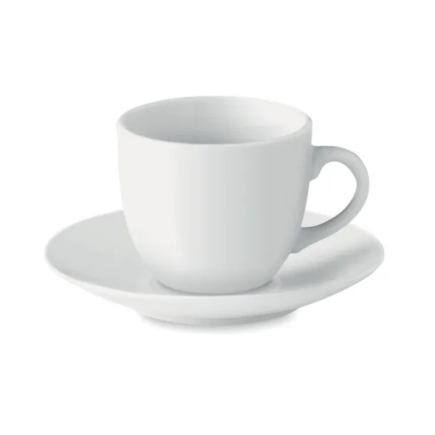 ESPRESSO šalica i tanjurić za espresso, 80 ml Bijela