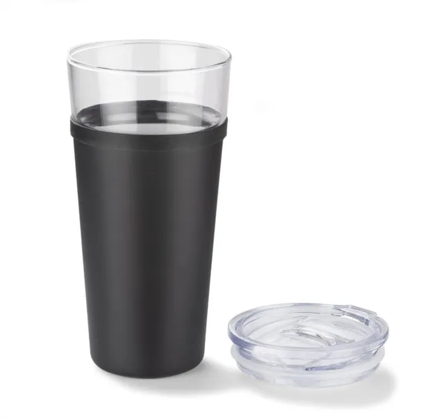 GLATT Glass mug  428 ml Crna
