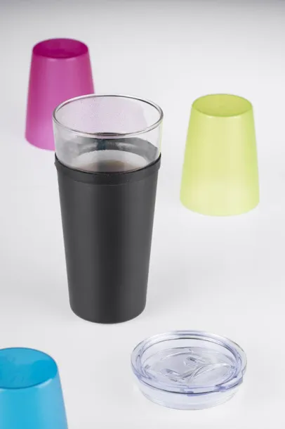 GLATT Glass mug  428 ml Crna