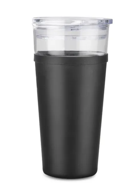 GLATT Glass mug  428 ml Crna