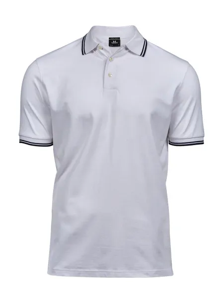  Rastezljiva polo majica s prugama, 215 g/m² - Tee Jays Bijela Mornarsko plava