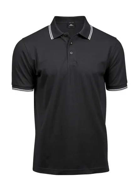  Luxury Stripe Stretch Polo - Tee Jays Black Bijela