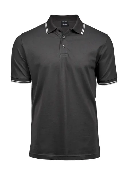  Rastezljiva polo majica s prugama, 215 g/m² - Tee Jays Tamno siva Bijela