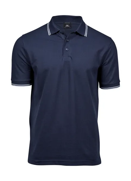  Rastezljiva polo majica s prugama, 215 g/m² - Tee Jays Mornarsko plava Bijela