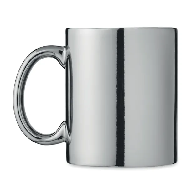 HOLLY Ceramic mug metallic 300 ml shiny silver