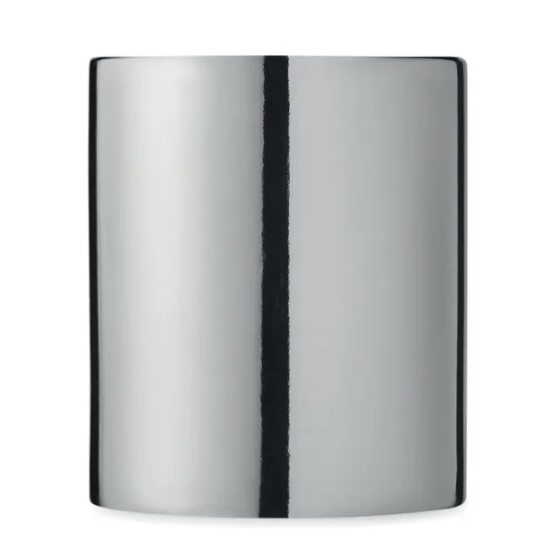 HOLLY Ceramic mug metallic 300 ml shiny silver