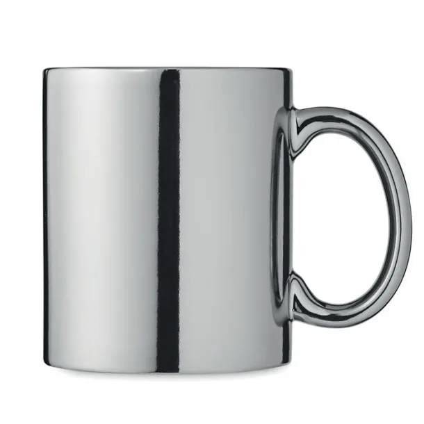 HOLLY Ceramic mug metallic 300 ml shiny silver