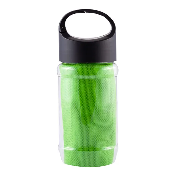 FEEL COOL sports bottle with refreshing towel Light green