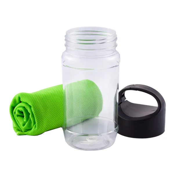 FEEL COOL sports bottle with refreshing towel Light green