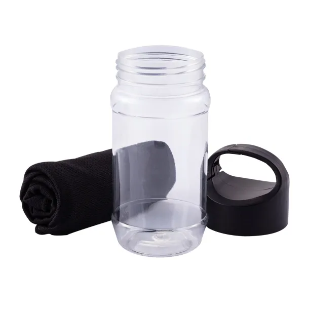 FEEL COOL sports bottle with refreshing towel Black