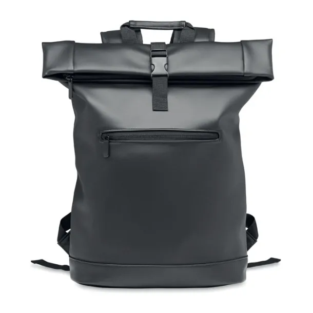 BAI ROLL Laptop PU Rolltop backpack Black