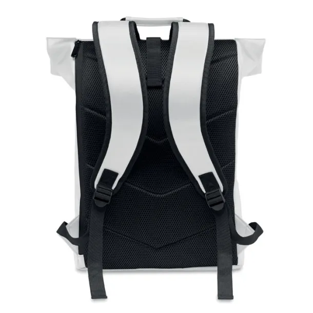 BAI ROLL Laptop PU Rolltop backpack White