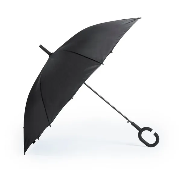  Windproof automatic umbrella, C shaped handle black