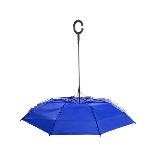  Windproof automatic umbrella, C shaped handle navy blue