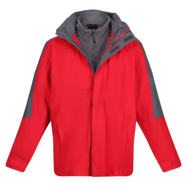  MEN'S DEFENDER III WATERPROOF 3-IN-1 JACKET - Regatta Paprika Red Seal Grey