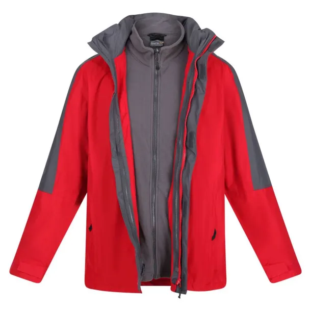  MEN'S DEFENDER III WATERPROOF 3-IN-1 JACKET - Regatta Paprika Red Seal Grey