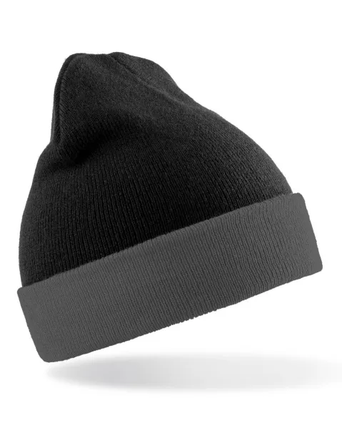  Recycled Black Compass Beanie - Result Genuine Recycled Black Siva