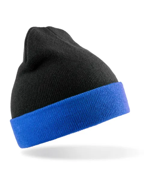  Recycled Black Compass Beanie - Result Genuine Recycled Black Royal