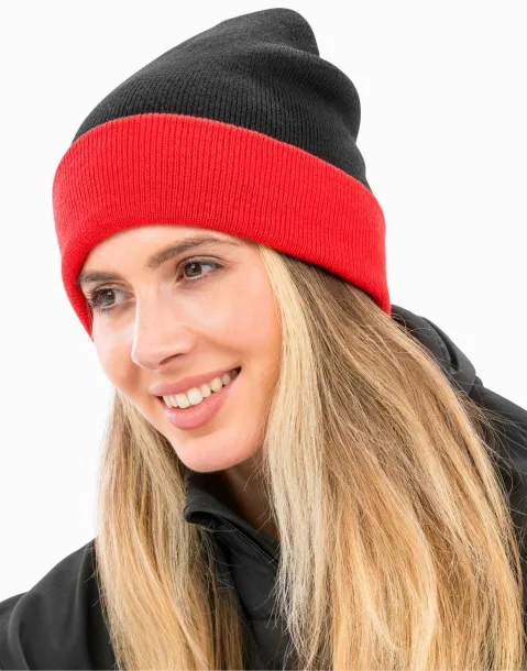  Recycled Black Compass Beanie - Result Genuine Recycled