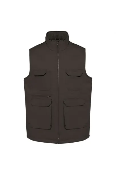  UNISEX PADDED MULTI-POCKET POLYCOTTON VEST - Designed To Work Convoy Grey