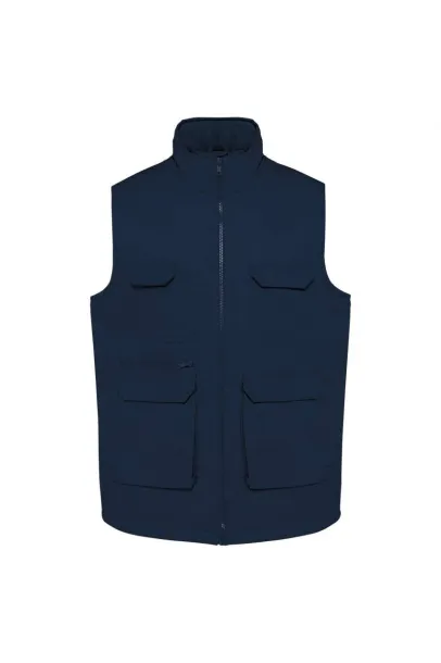  UNISEX PADDED MULTI-POCKET POLYCOTTON VEST - Designed To Work Navy