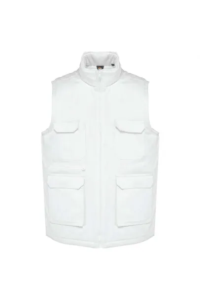  UNISEX PADDED MULTI-POCKET POLYCOTTON VEST - Designed To Work Bijela