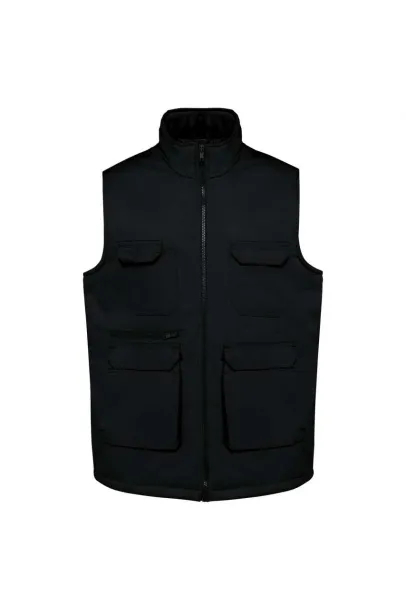  UNISEX PADDED MULTI-POCKET POLYCOTTON VEST - Designed To Work Black