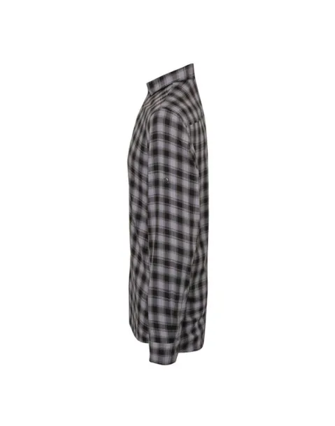  'MULLIGAN' CHECK - MEN'S LONG SLEEVE COTTON SHIRT - Premier Steel Black