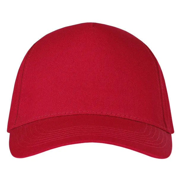 DEBBI ORGANIC Organic cotton cap - 5 panels Red