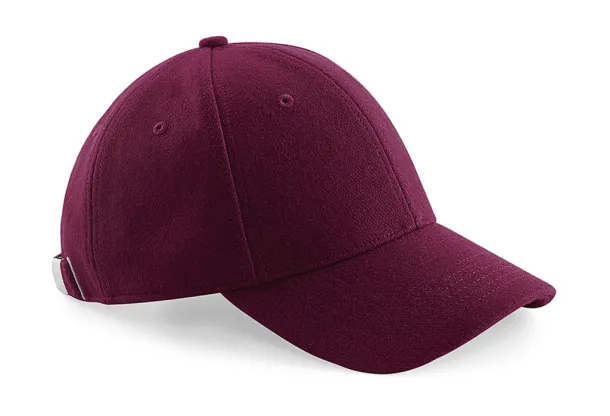  Melton Wool 6 Panel Cap - Beechfield Burgundy