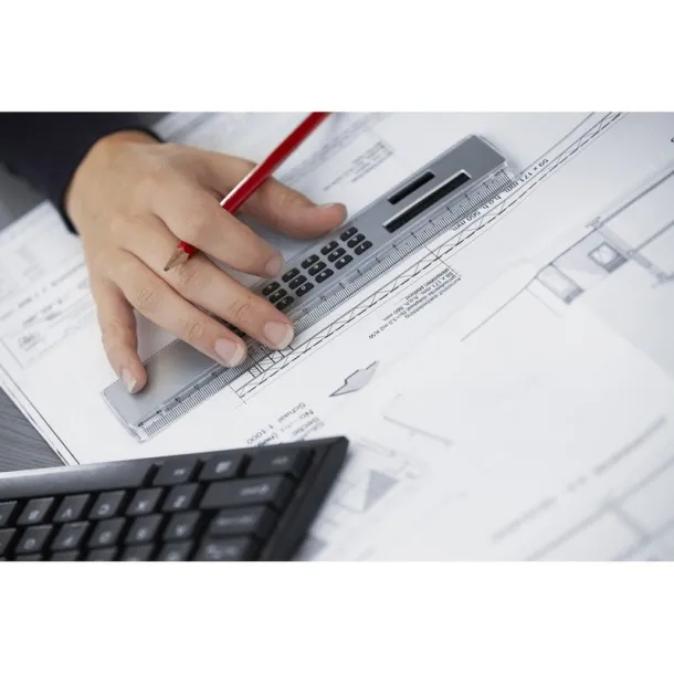  Ruler with calculator Crna