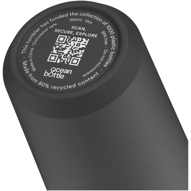 Ocean Bottle izolirana šalica, 350 ml - Ocean Bottle Solid black