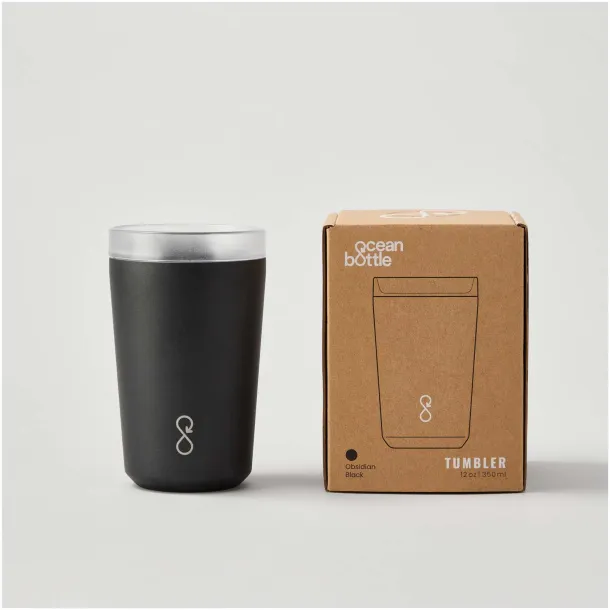 Ocean Bottle 350 ml insulated tumbler - Ocean Bottle Solid black