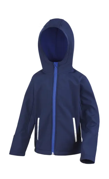  Kids TX Performance Hooded Softshell Jacket - Result Core Navy Royal